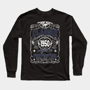 74th Birthday Gift for Men 1950 Aged to Perfection Long Sleeve T-Shirt